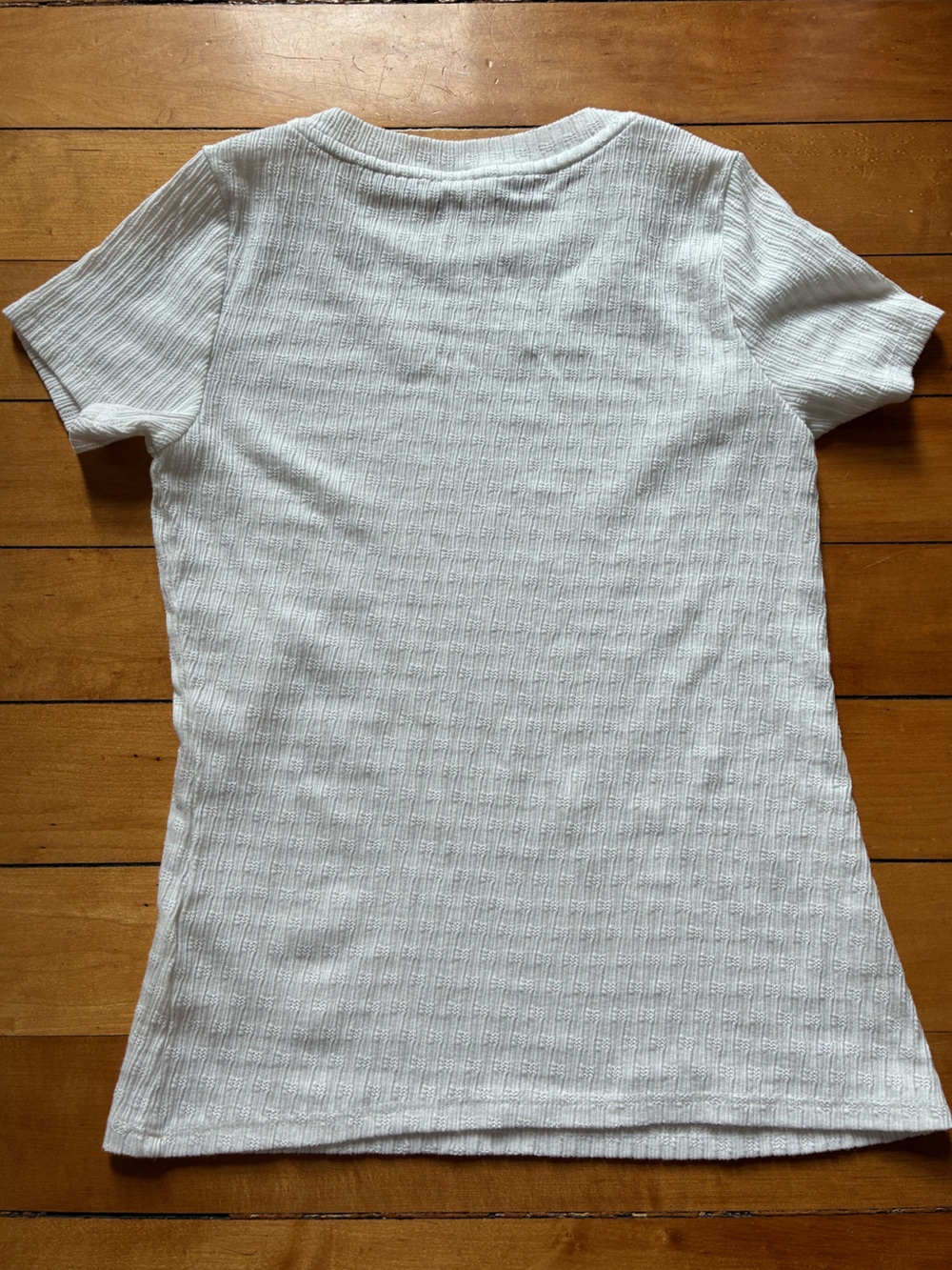 Pilcro Ivory Textured Rib Layering Tee - Picture 6 of 6